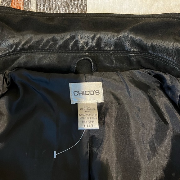 Chico’s women’s L(12) black suede jacket - Picture 9 of 16